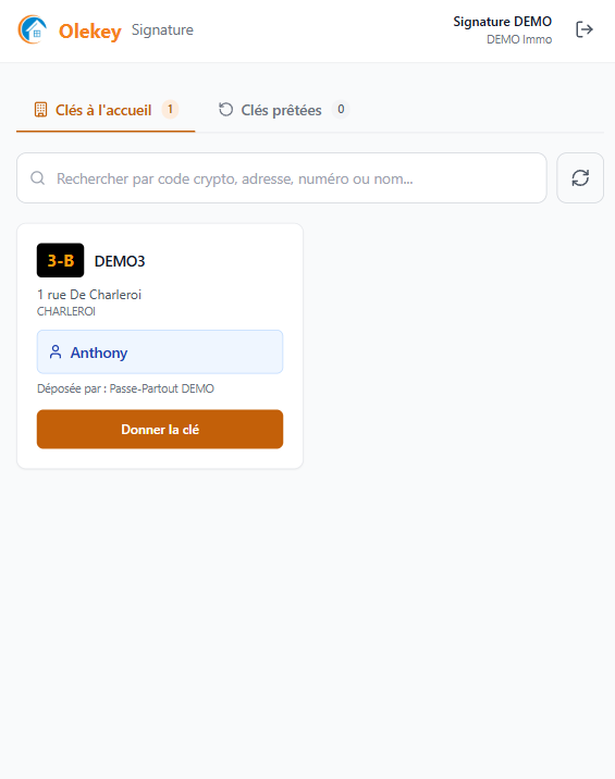 App signature tablette